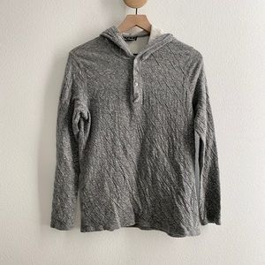 The Kooples Sport Grey Hoodie with Buttons